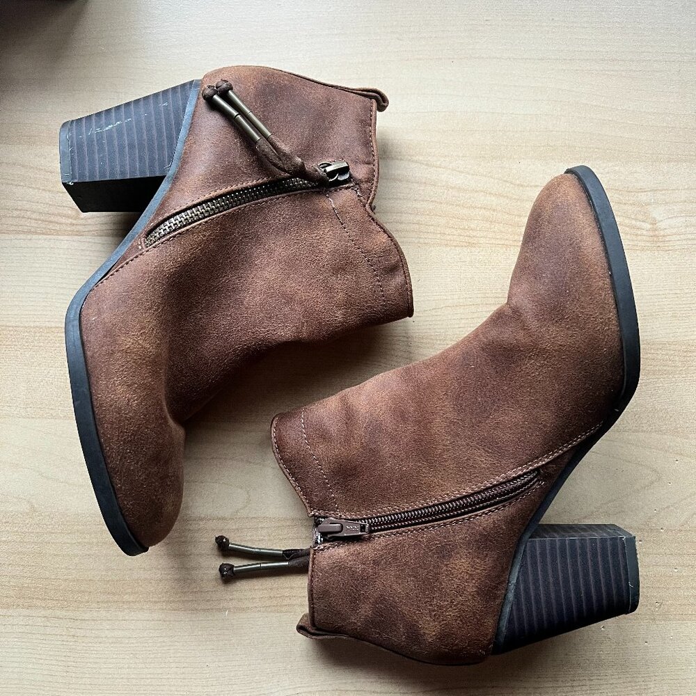 Brown Heeled Boots